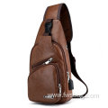 2022 Promotional Factory Wholesale Pu Leather Chest Bag Durable Large Waterproof Multifunctional Chest Bag